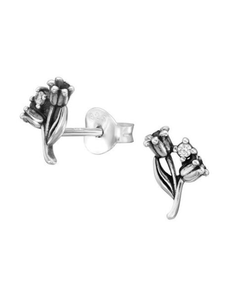 Aros de Plata Two Tulips... 2