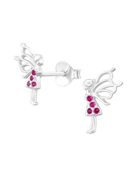 Aros de Plata Angel CZ Ruby... 2