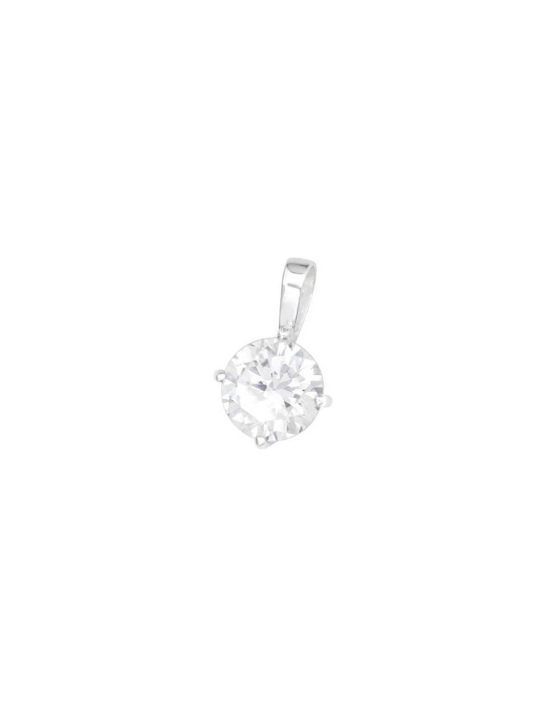 Colgante de plata Round CZ Crystal 11...