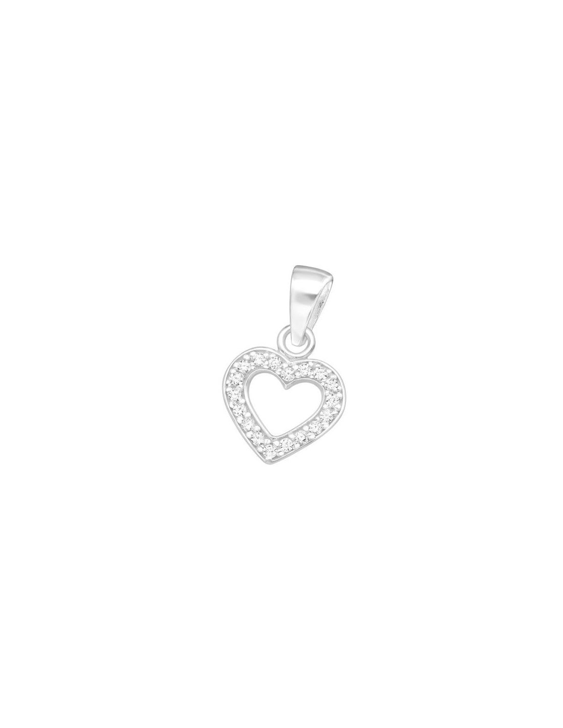 Colgante de plata Heart CZ Crystal 9...