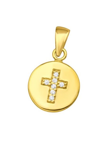 Colgante de plata Cross CZ...