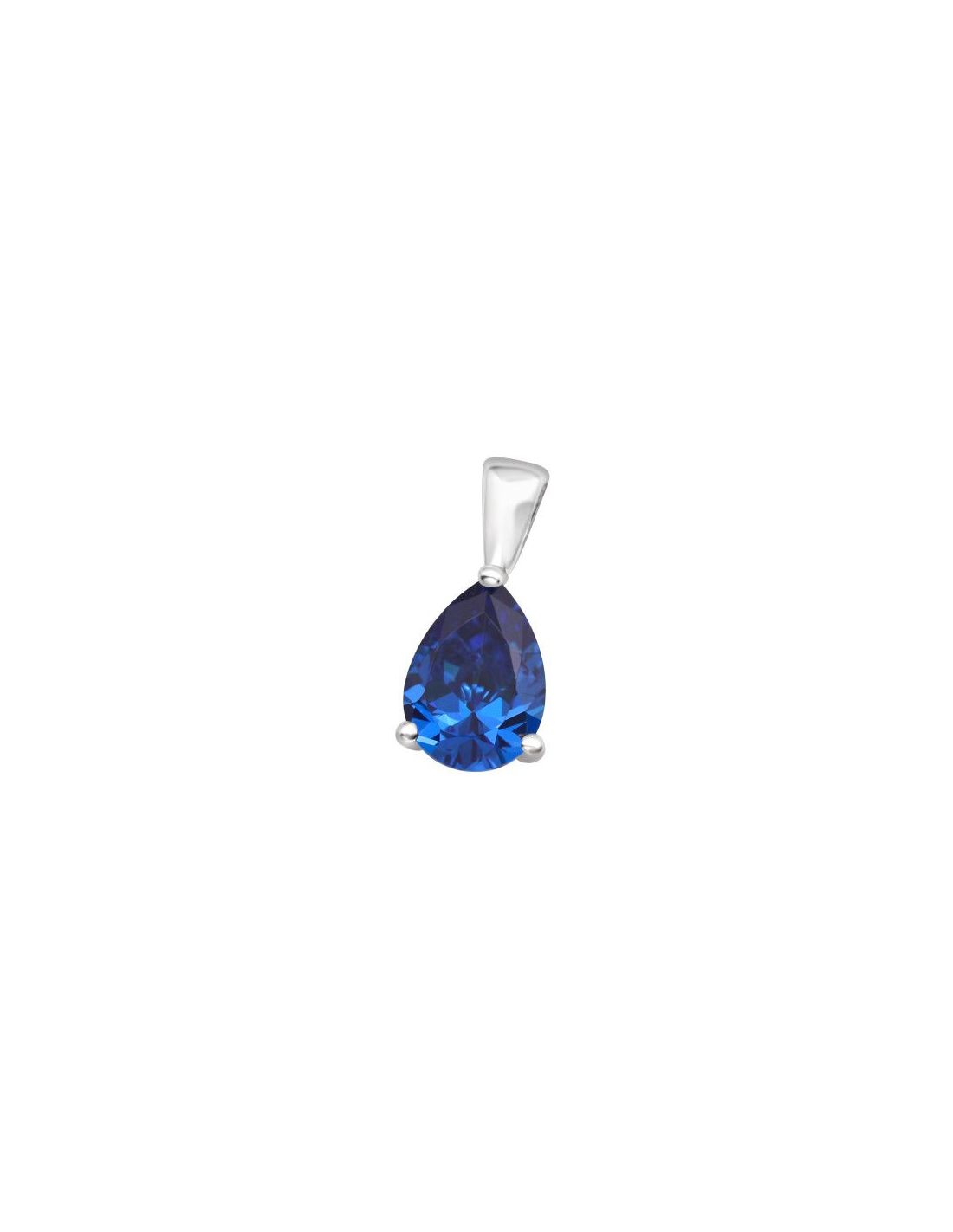 Colgante de plata Pear CZ Medium...