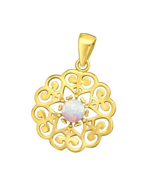 Colgante de plata Flower...