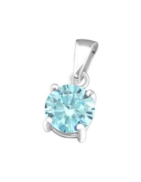 Colgante de plata 6Mm Round...