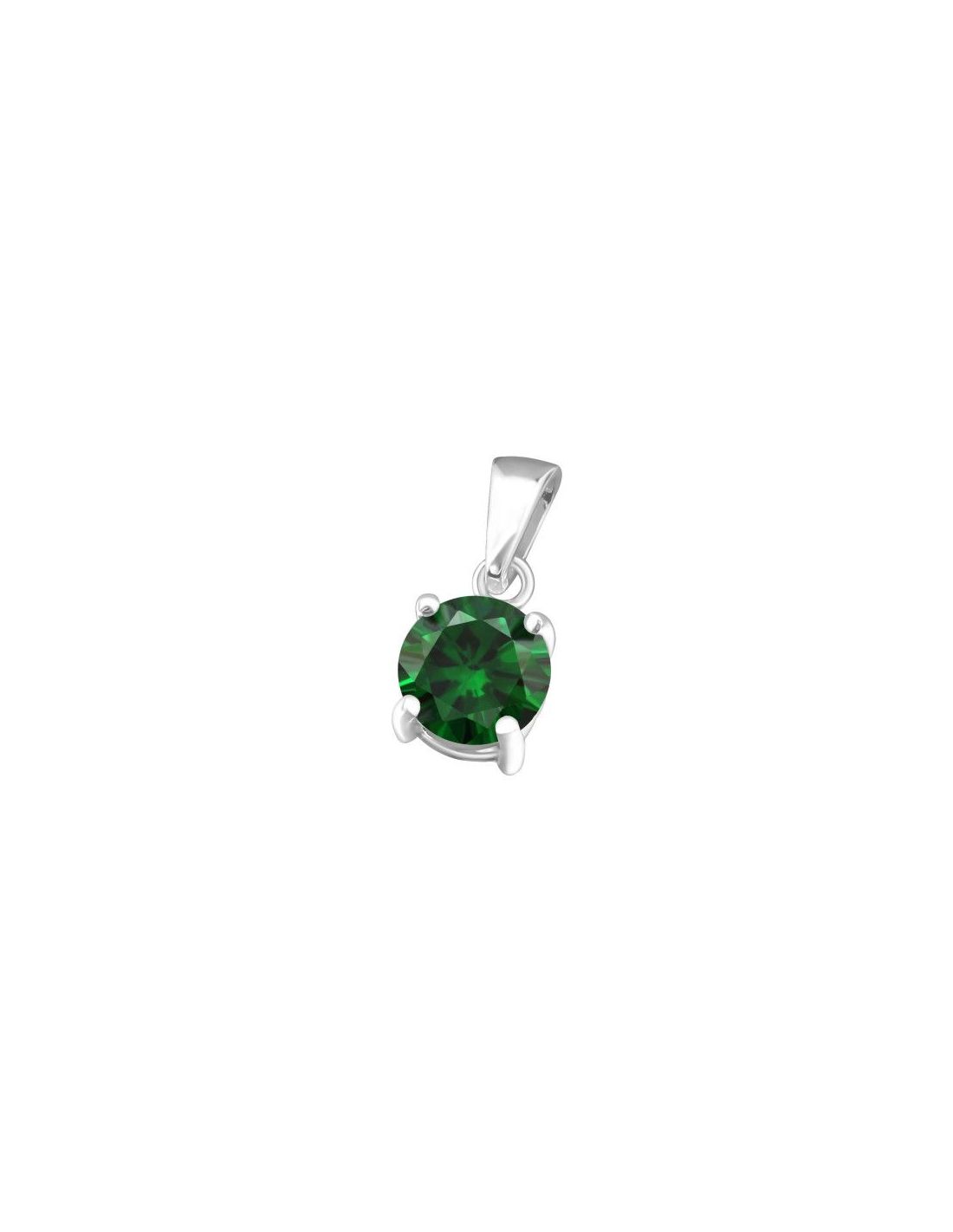 Colgante de plata 6Mm Round May - CZ...