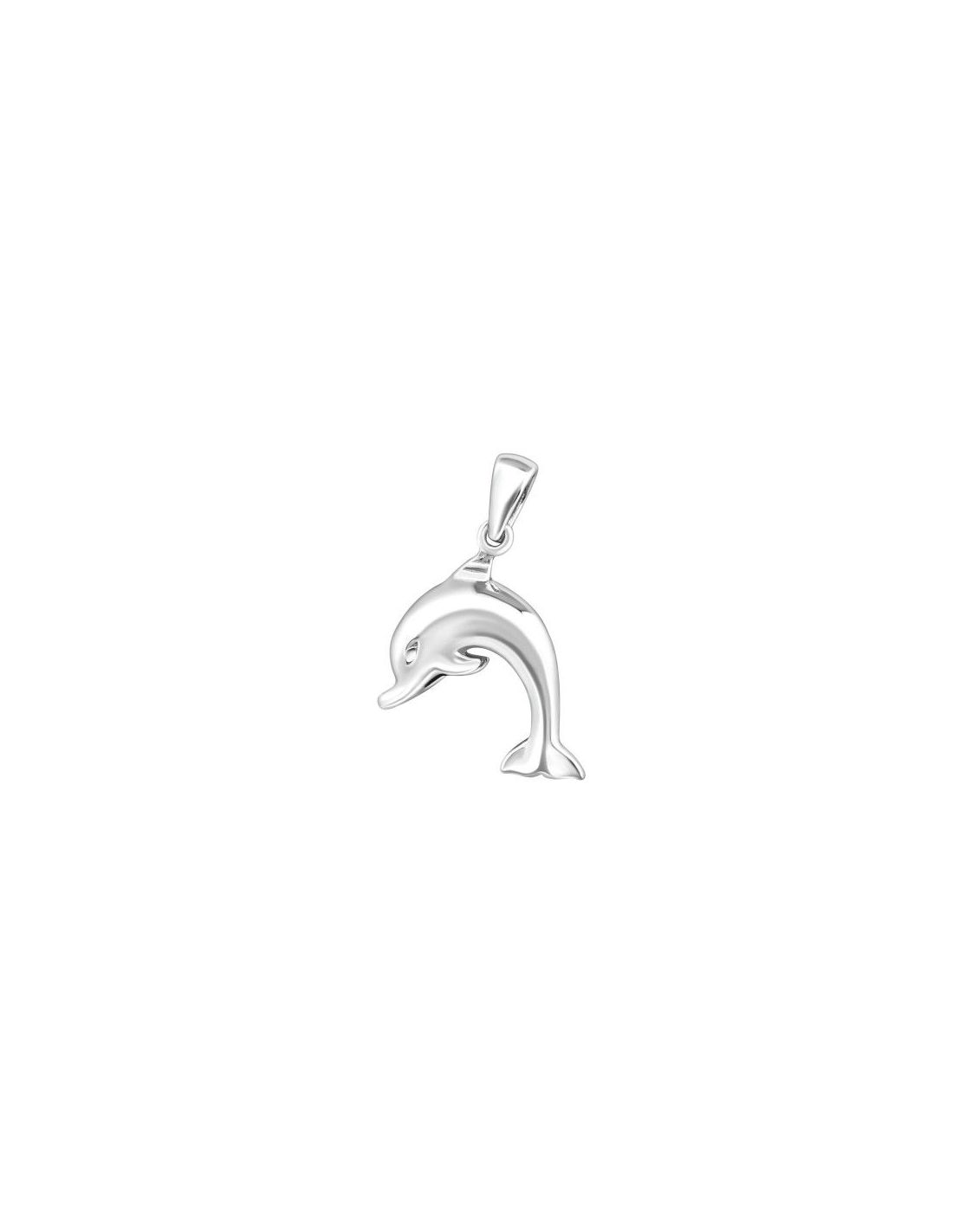 Colgante de plata 3D Dolphin - 14 mm...
