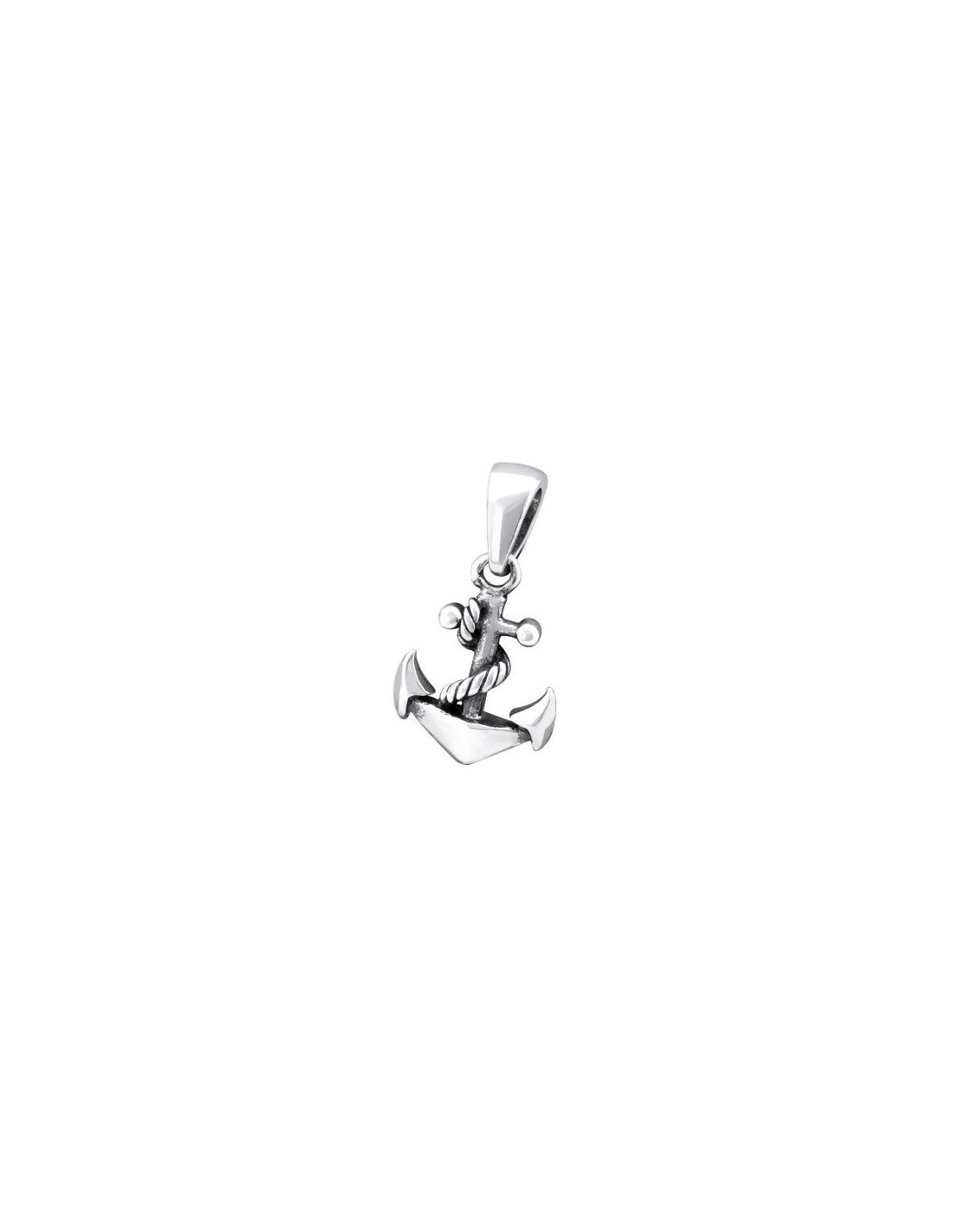 Colgante de plata Anchor - 8 mm x 9 mm
