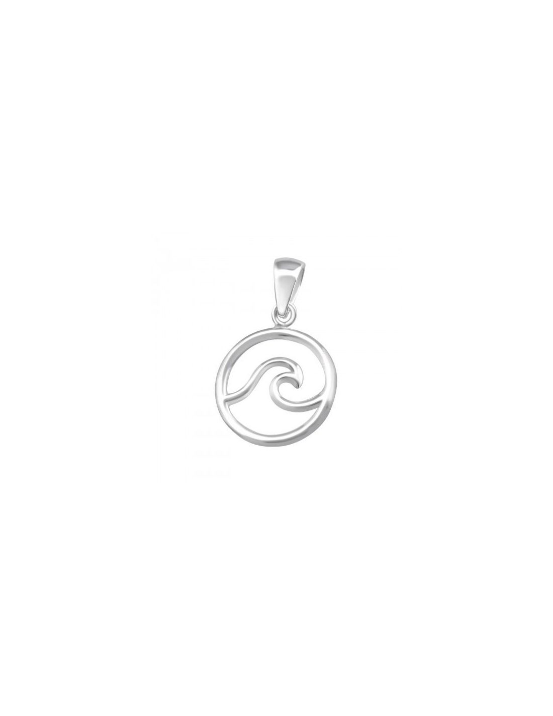 Colgante de plata Wave - 12 mm x 12 mm