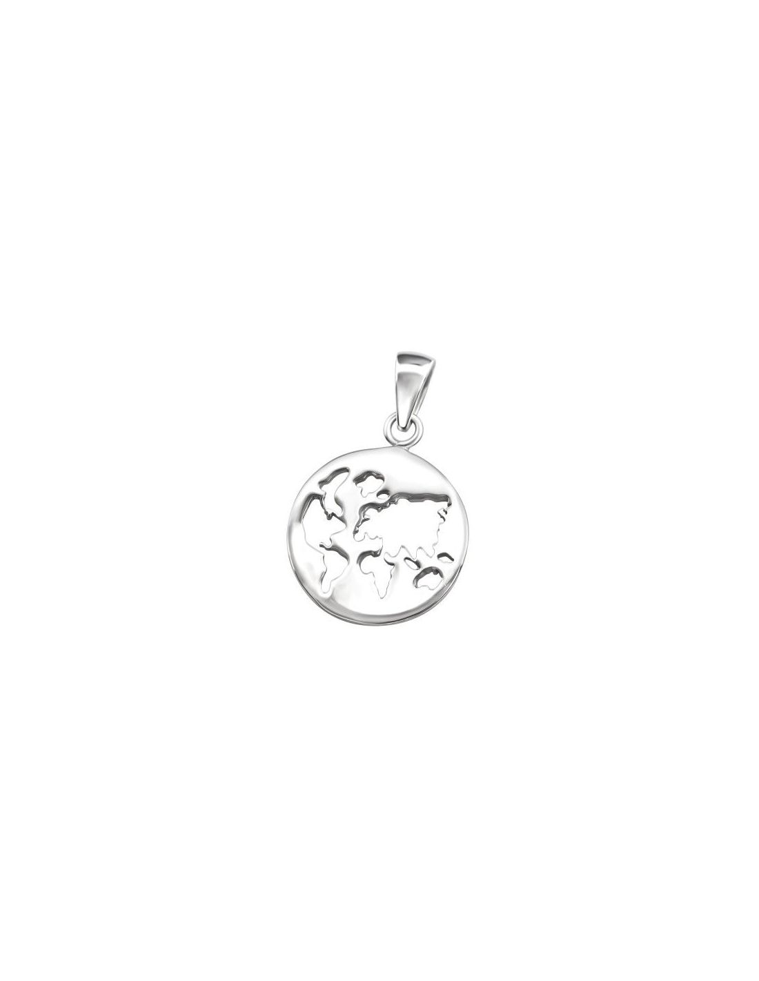 Colgante de plata Earth - 13 mm x 13 mm