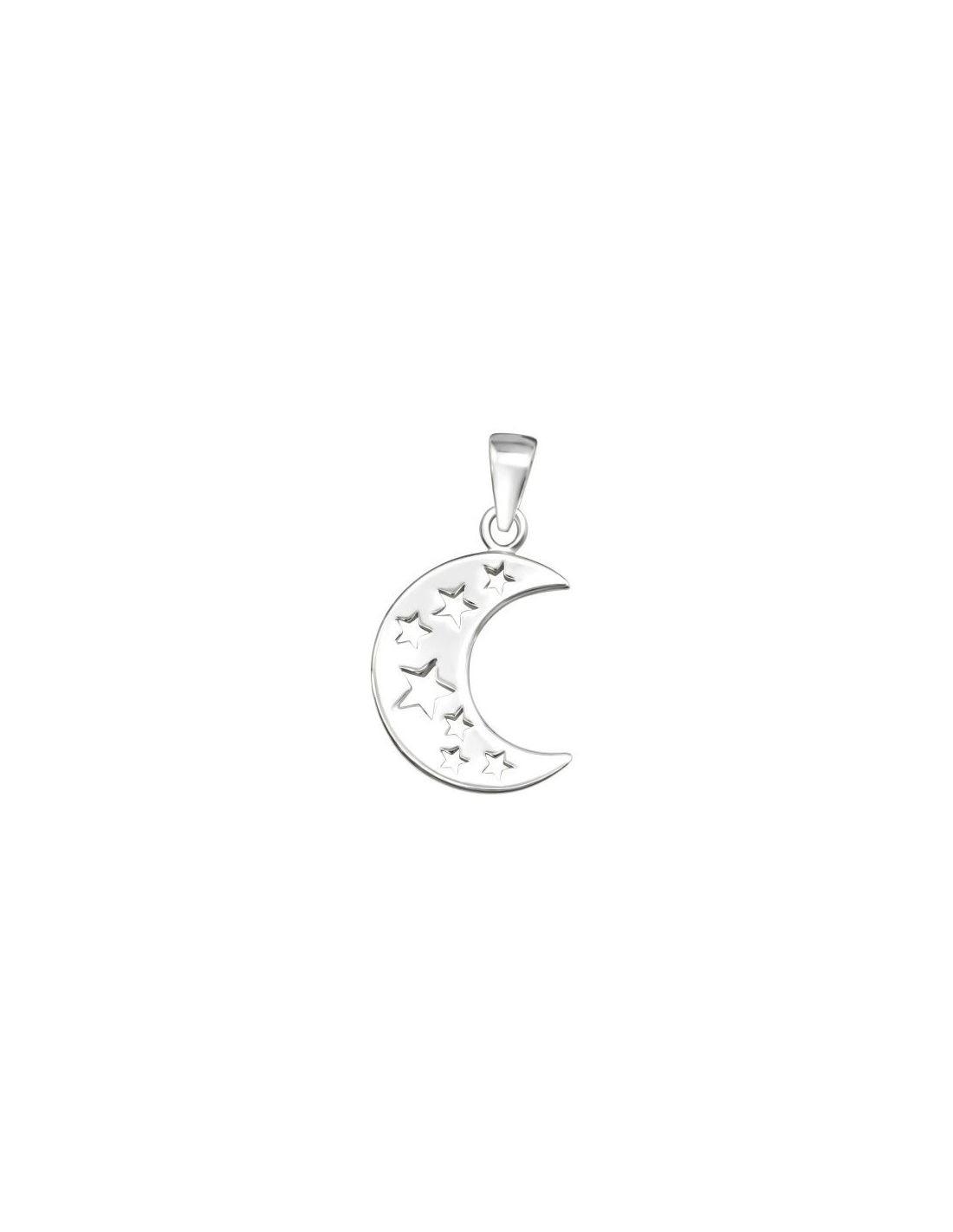 Colgante de plata Crescent Moon And...