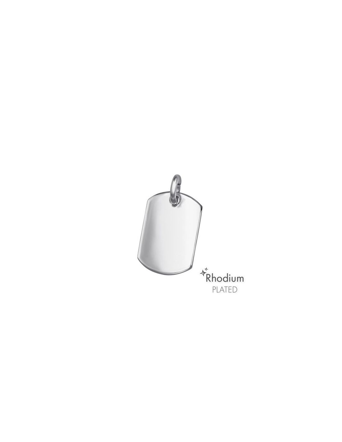 Colgante de plata Square - 9.3 mm x...