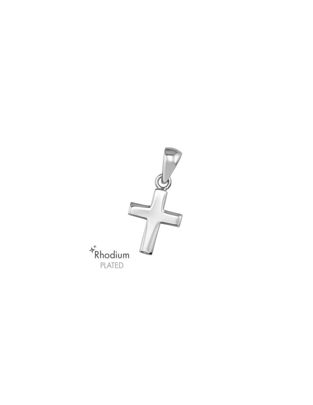 Colgante de plata Cross - 11 mm x 15 mm