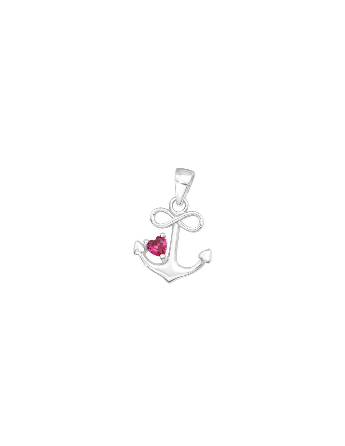 Colgante de plata Anchor Ruby 12 mm x...