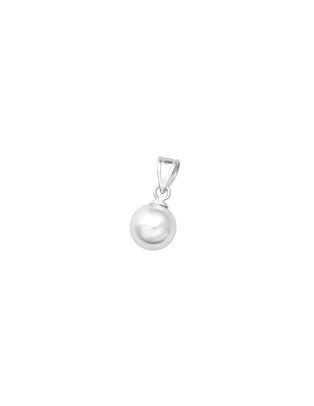 Colgante de plata 8Mm White 8 mm x 8 mm
