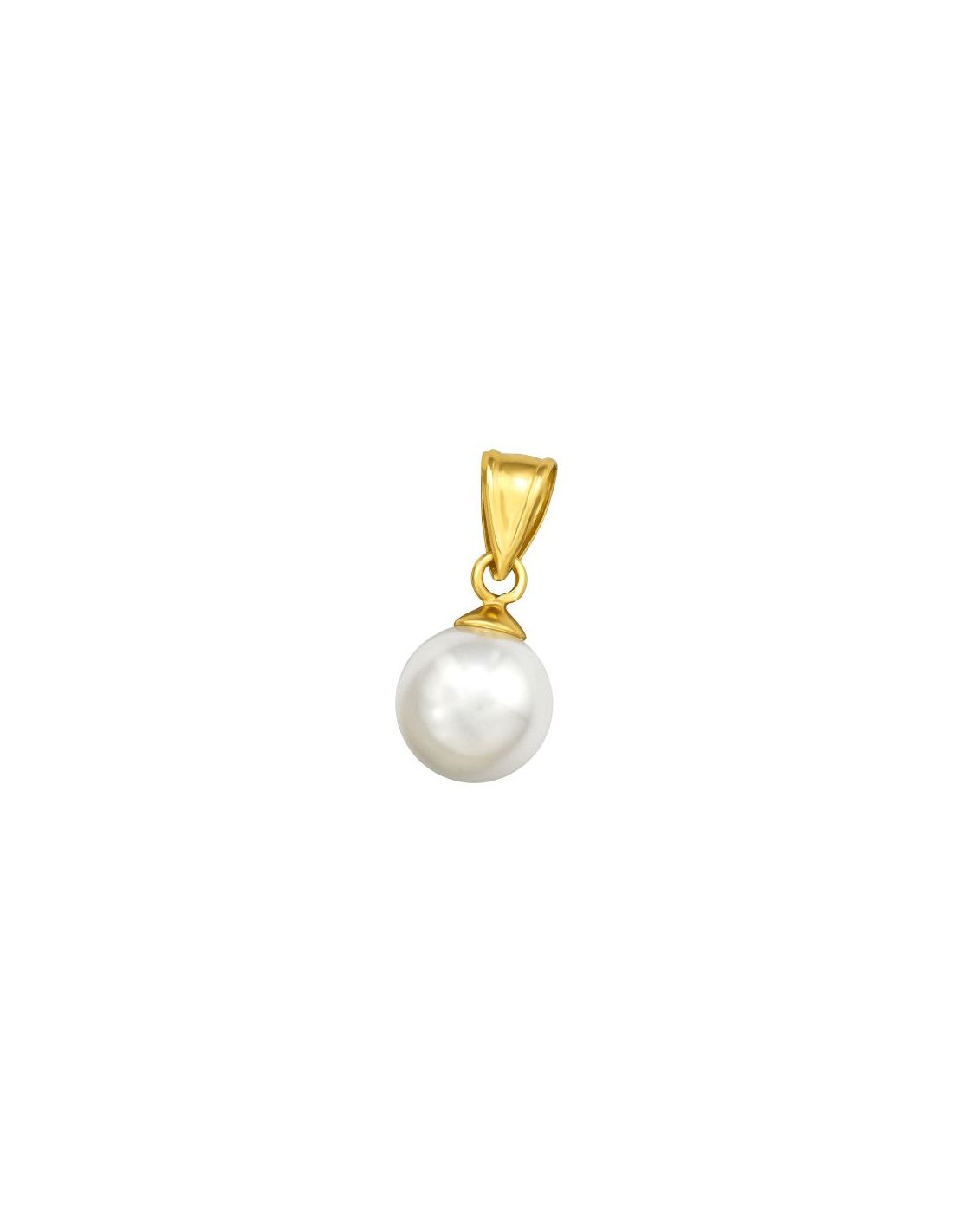 Colgante de plata Round 8Mm White 8...
