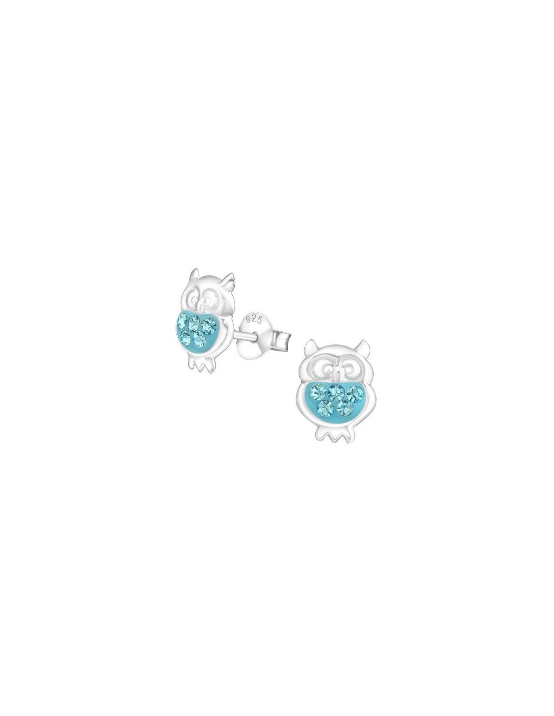 Aros para niñas Owl Aqua Bohemica 7...