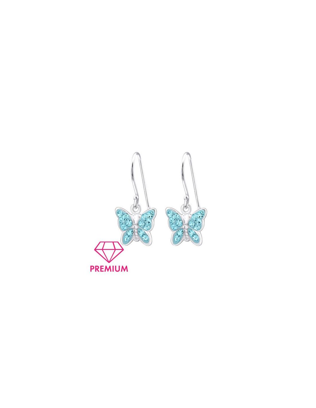 Aros para niñas Butterfly Aqua...