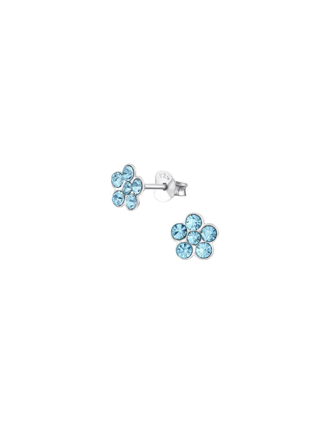 Aros para niñas Flower Aqua Bohemica...