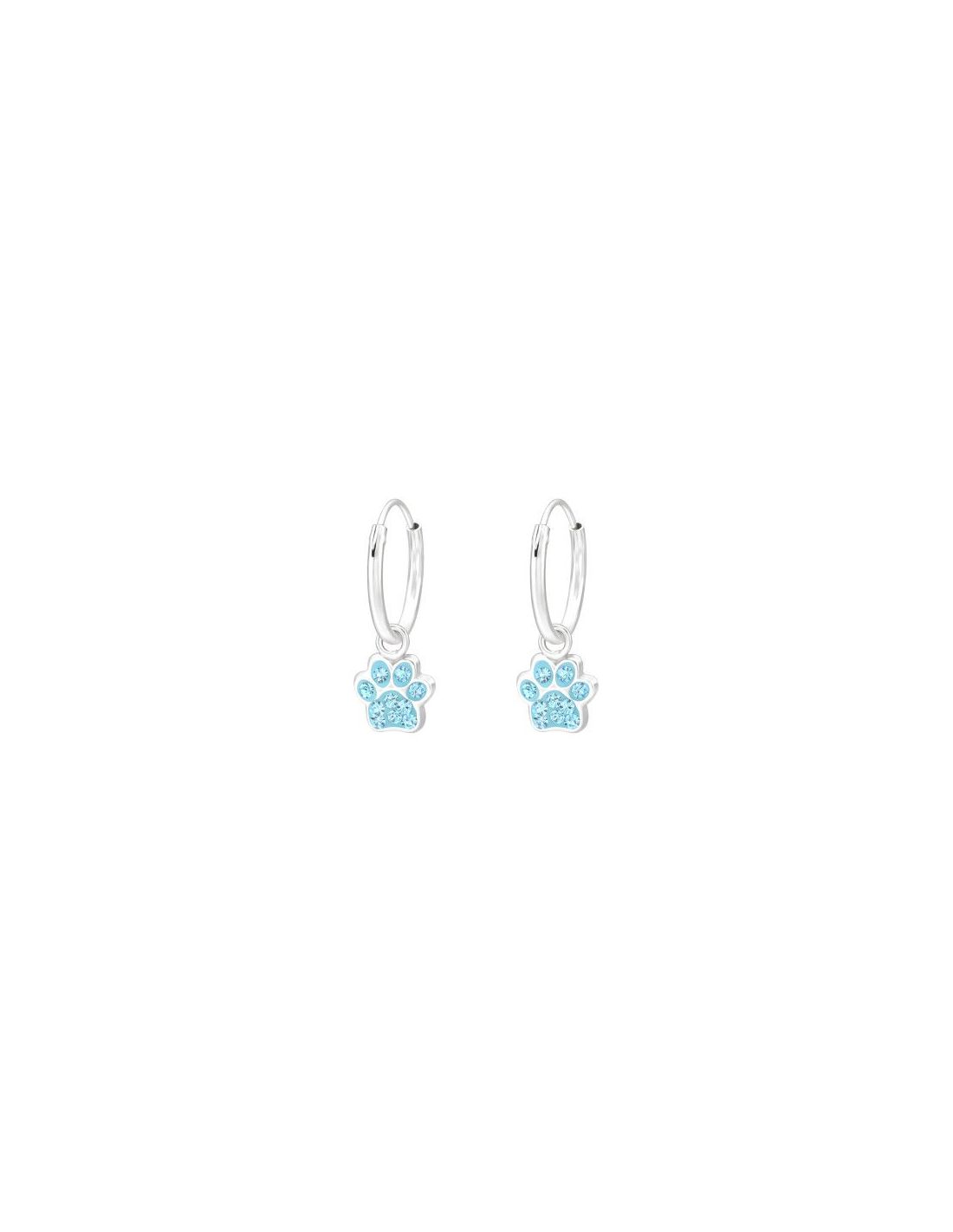 Aros para niñas Hanging Paw Print...