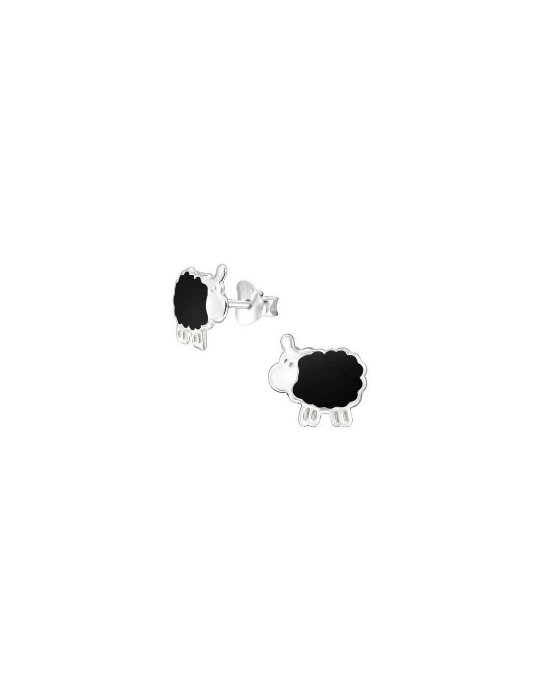 Aros para niñas Sheep Black 10 mm x 9 mm