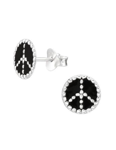 Aros para niñas Peace Black...