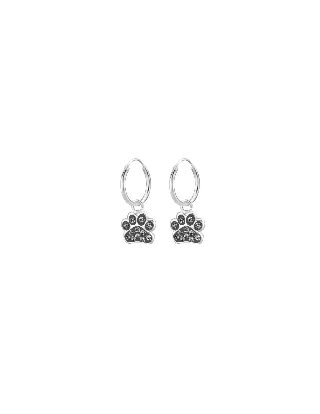 Aros para niñas Hanging Paw Print...