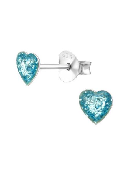 Aros para niñas Heart Blue...