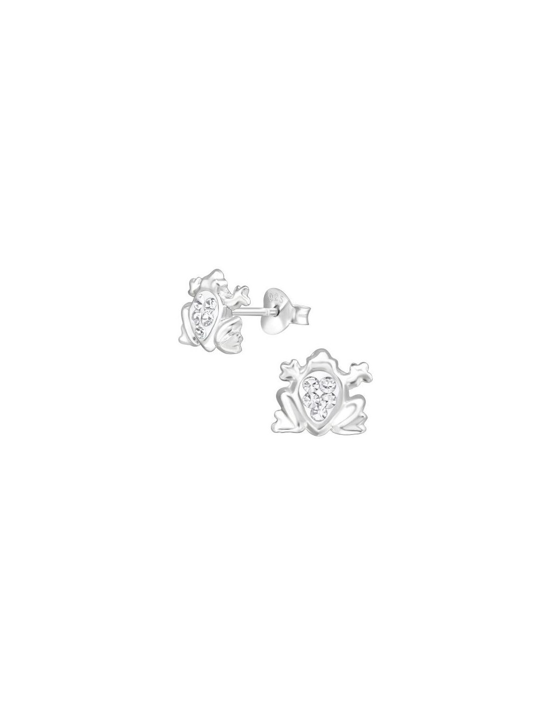 Aros para niñas Frog Crystal 9 mm x 8 mm