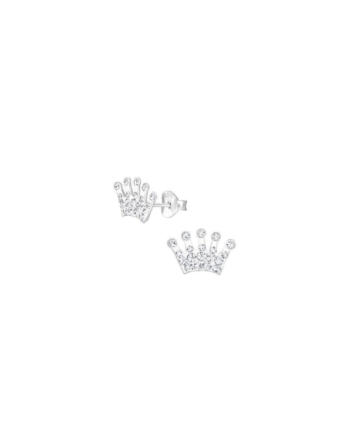 Aros para niñas Crown Crystal 11 mm x...