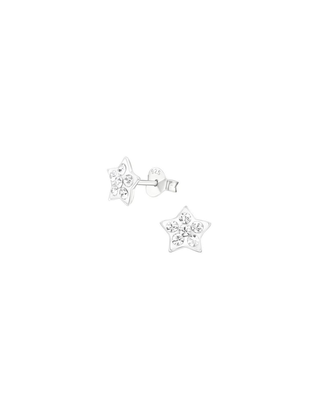 Aros para niñas Star Crystal 7 mm x 7 mm