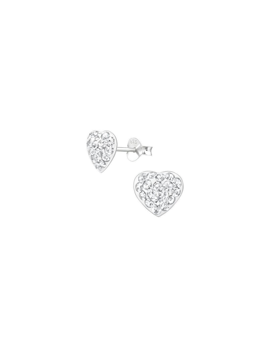 Aros para niñas Heart Crystal 9 mm x...