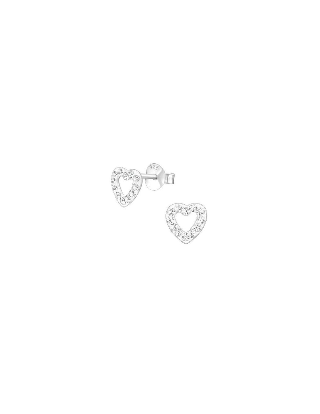 Aros para niñas Heart Crystal 6 mm x...