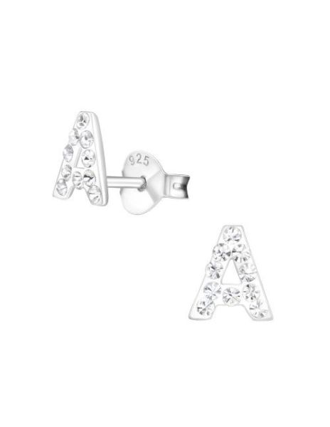 Aros para niñas "A" Crystal...