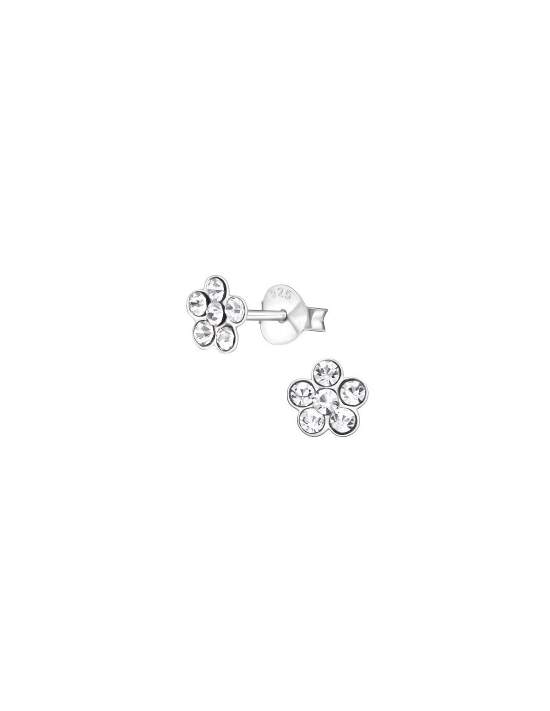 Aros para niñas Flower Crystal 5 mm x...