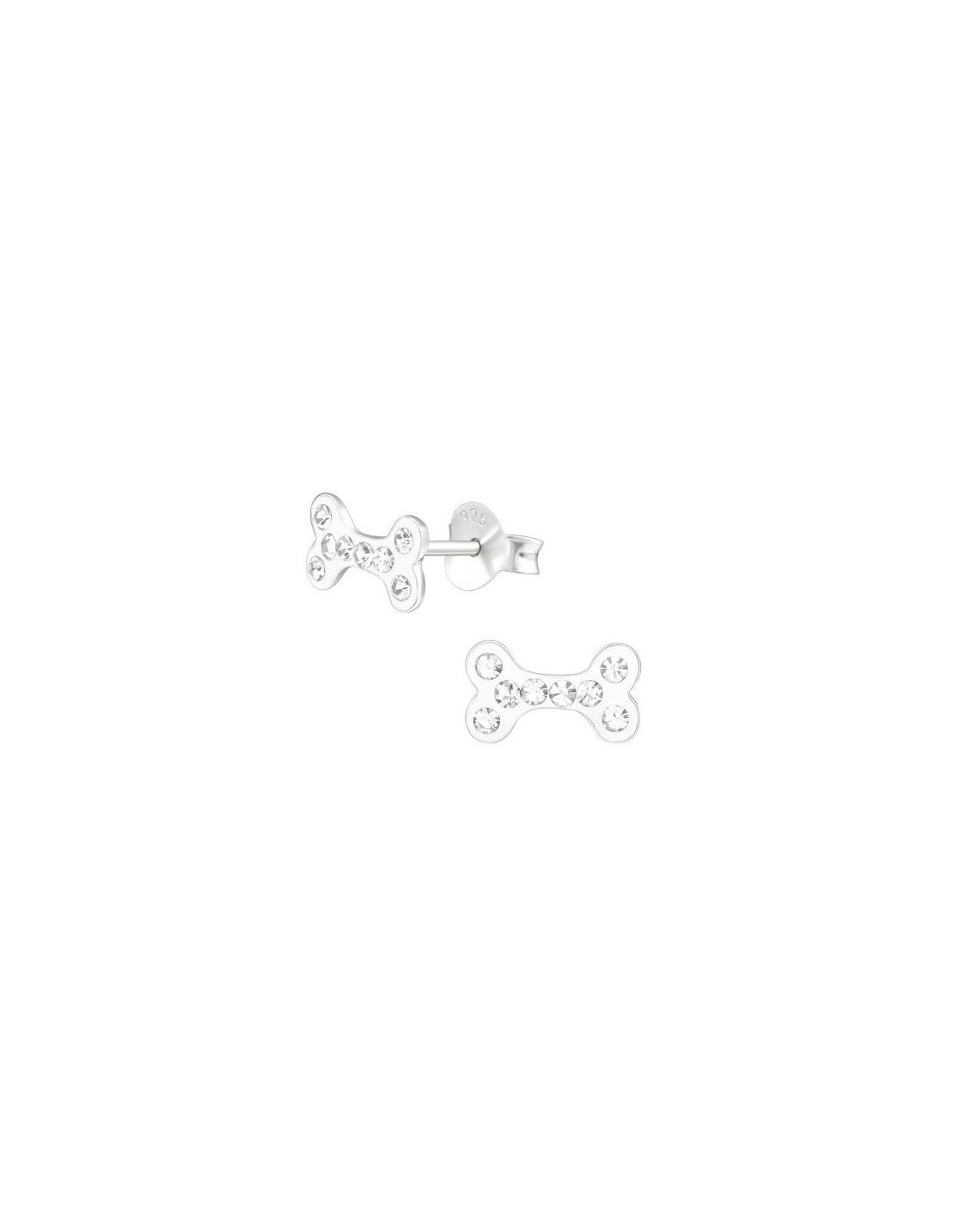 Aros para niñas Bone Crystal 9 mm x 5 mm