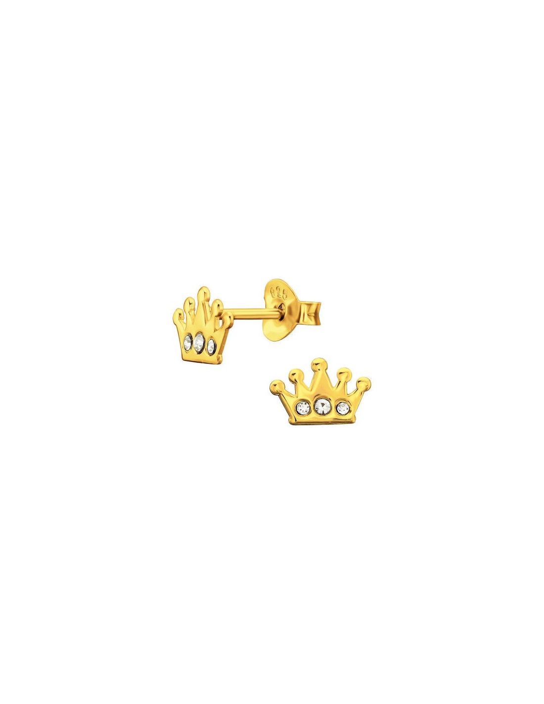 Aros para niñas Crown Crystal 8 mm x...