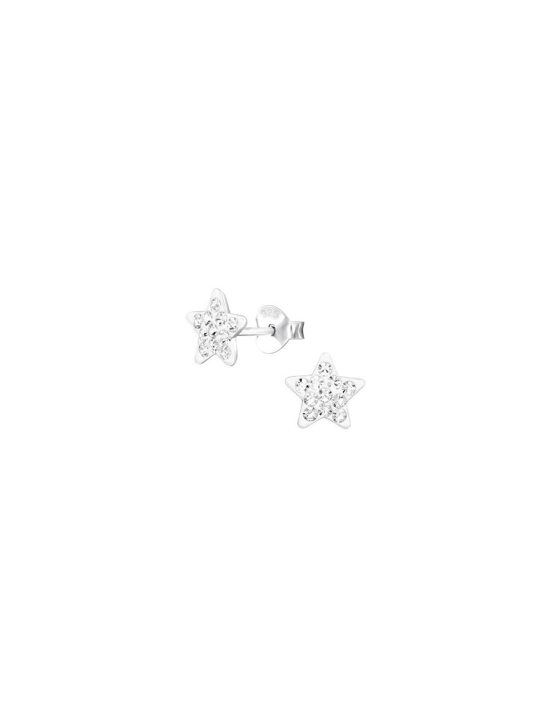 Aros para niñas Star Crystal 7 mm x 7 mm
