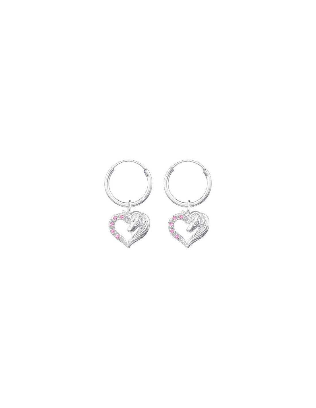 Aros para niñas Unicorn In Heart CZ...