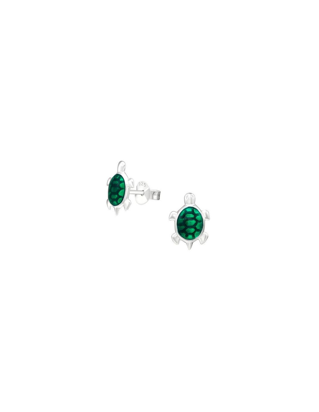 Aros para niñas Turtle Green 8 mm x...