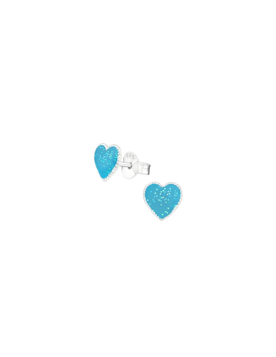 Aros para niñas Heart Light Blue...