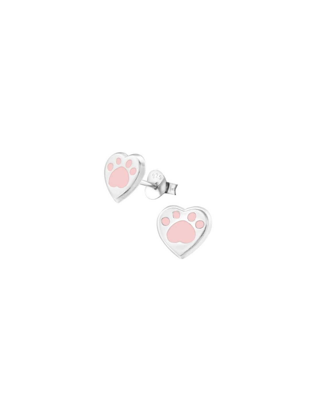 Aros para niñas Heart Light Pink 8 mm...