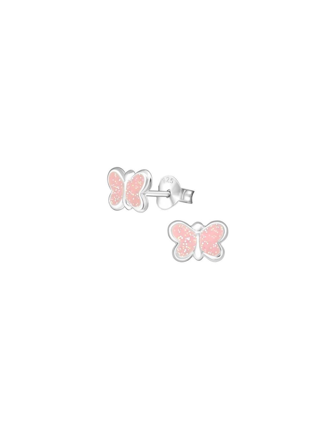 Aros para niñas Butterfly Light Pink...
