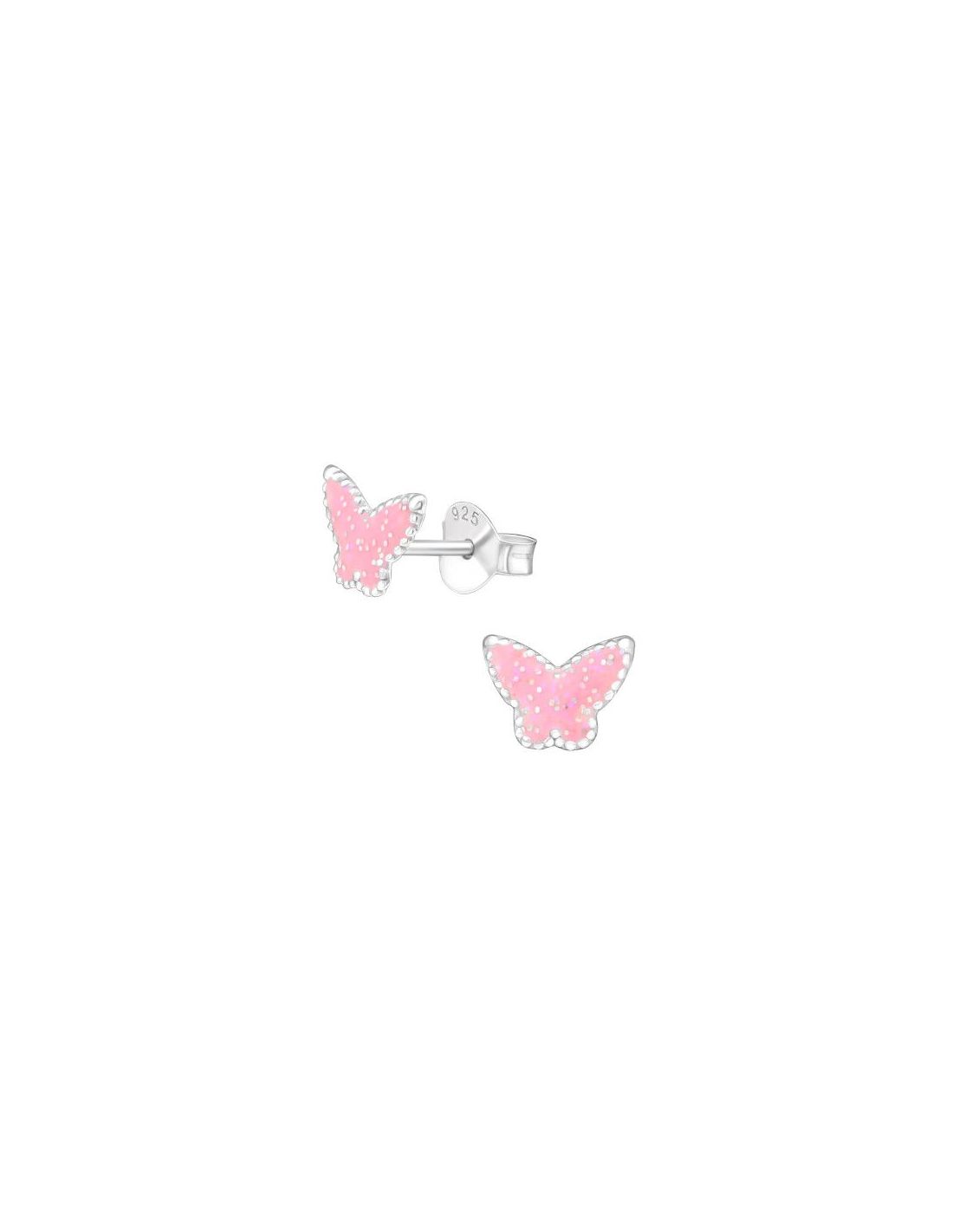 Aros para niñas Butterfly Light Pink...