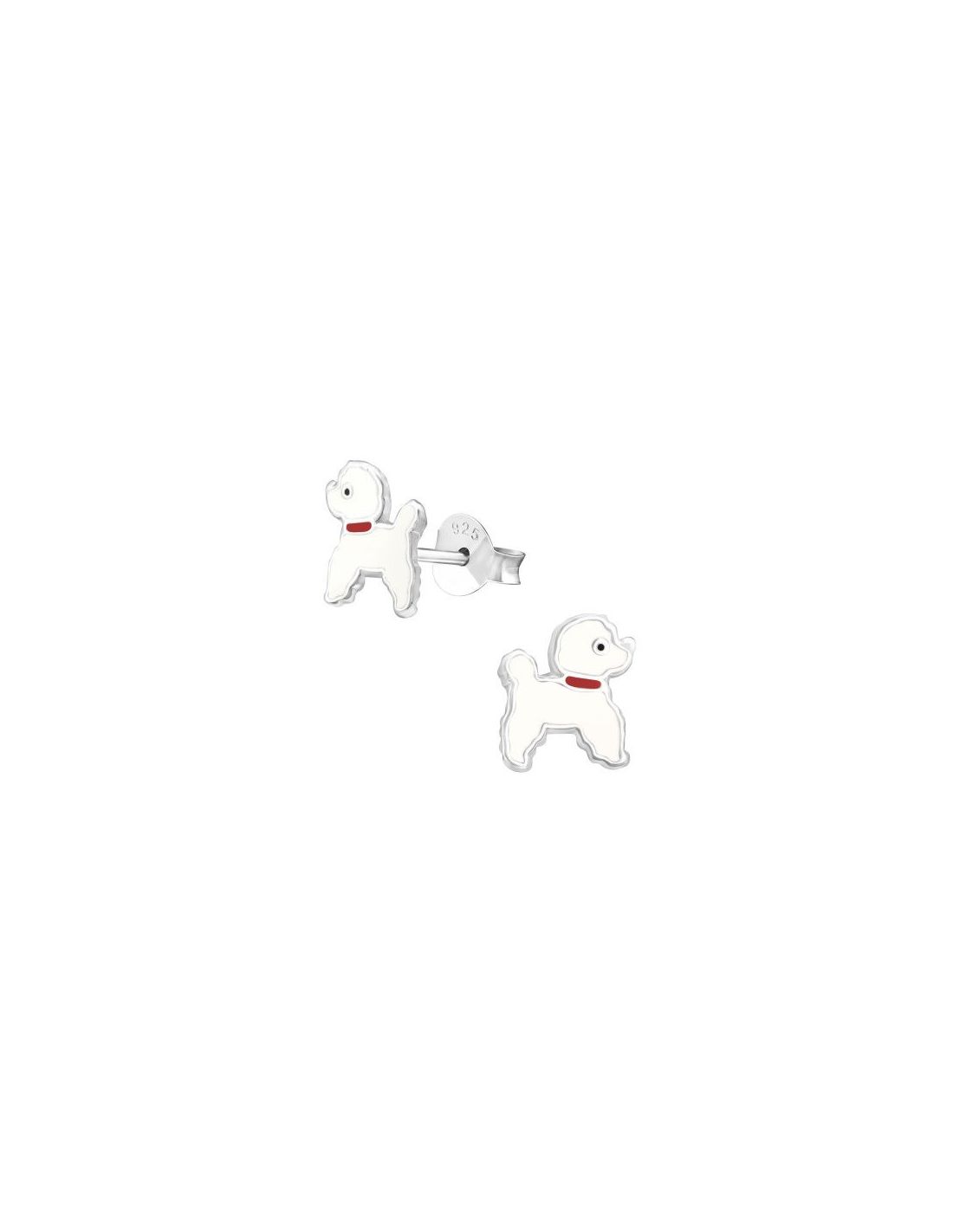 Aros para niñas Poodle Dog - 6 mm x 8 mm