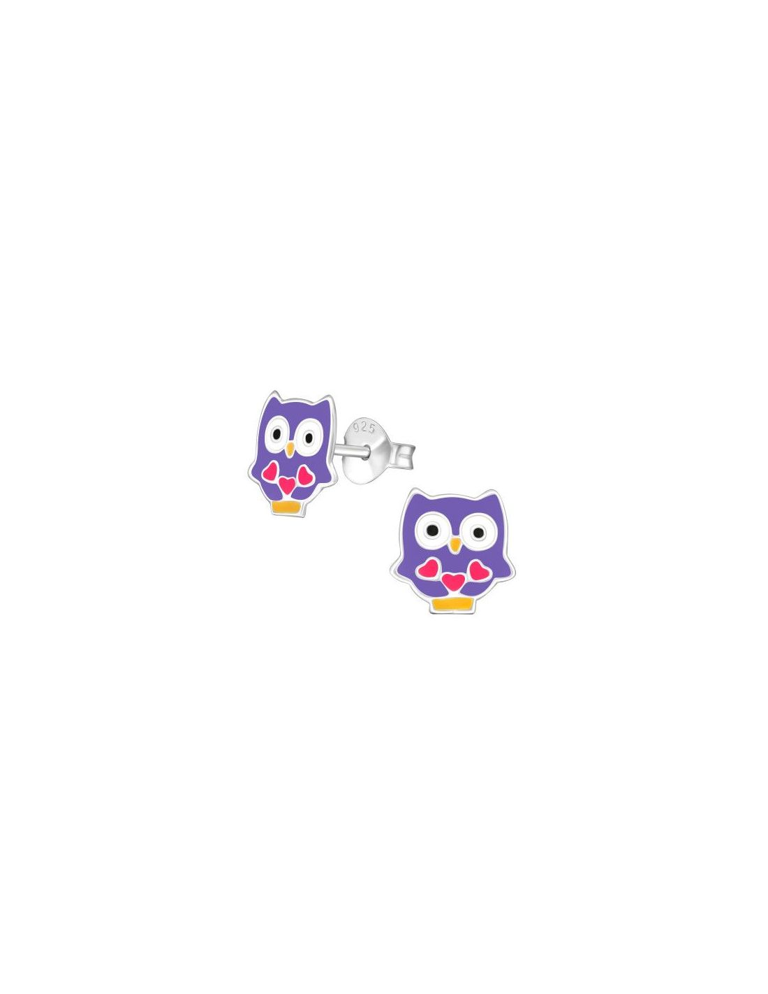 Aros para niñas Owl - 8 mm x 8 mm