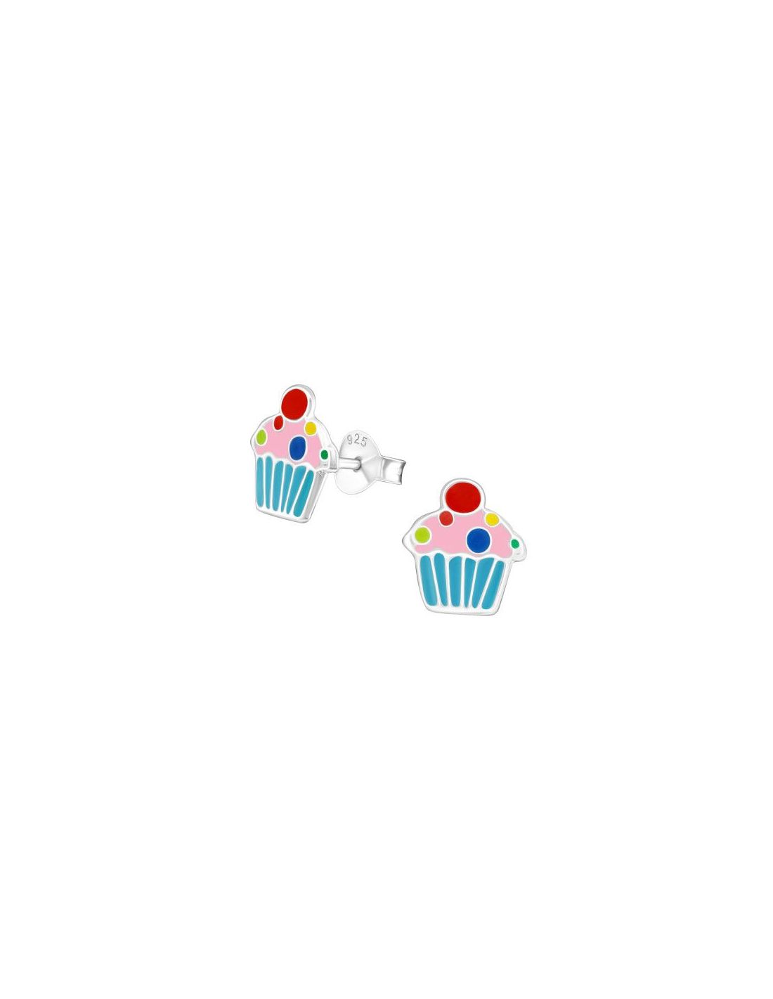 Aros para niñas Cupcake - 8 mm x 9 mm