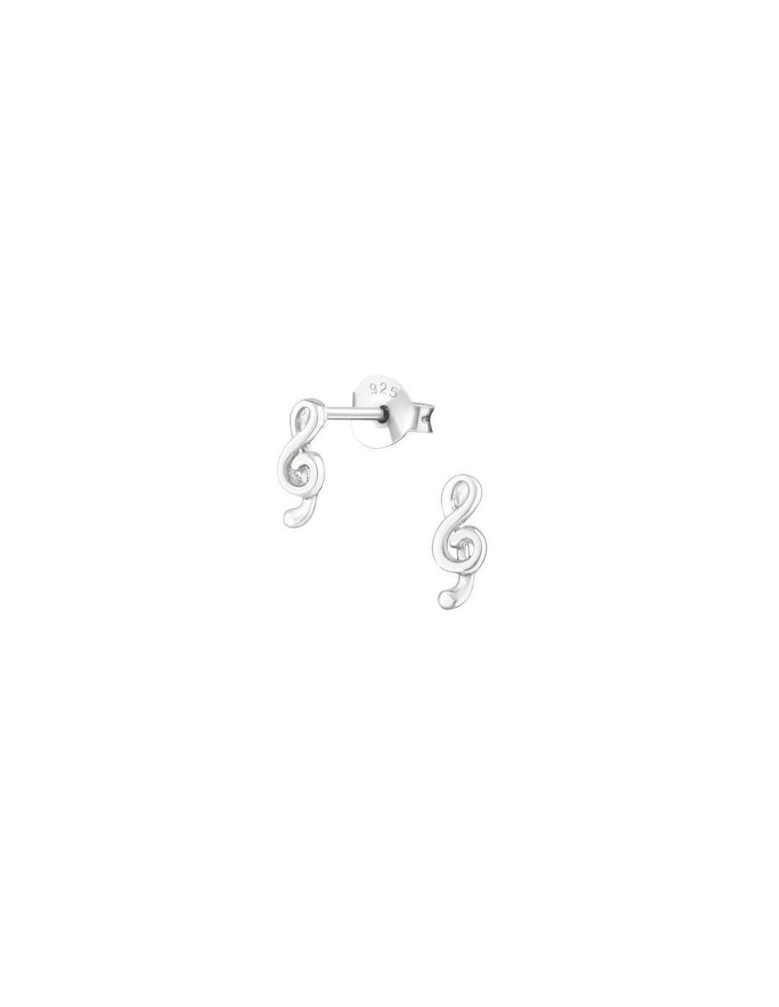 Aros para niñas Treble Clef - 3 mm x...
