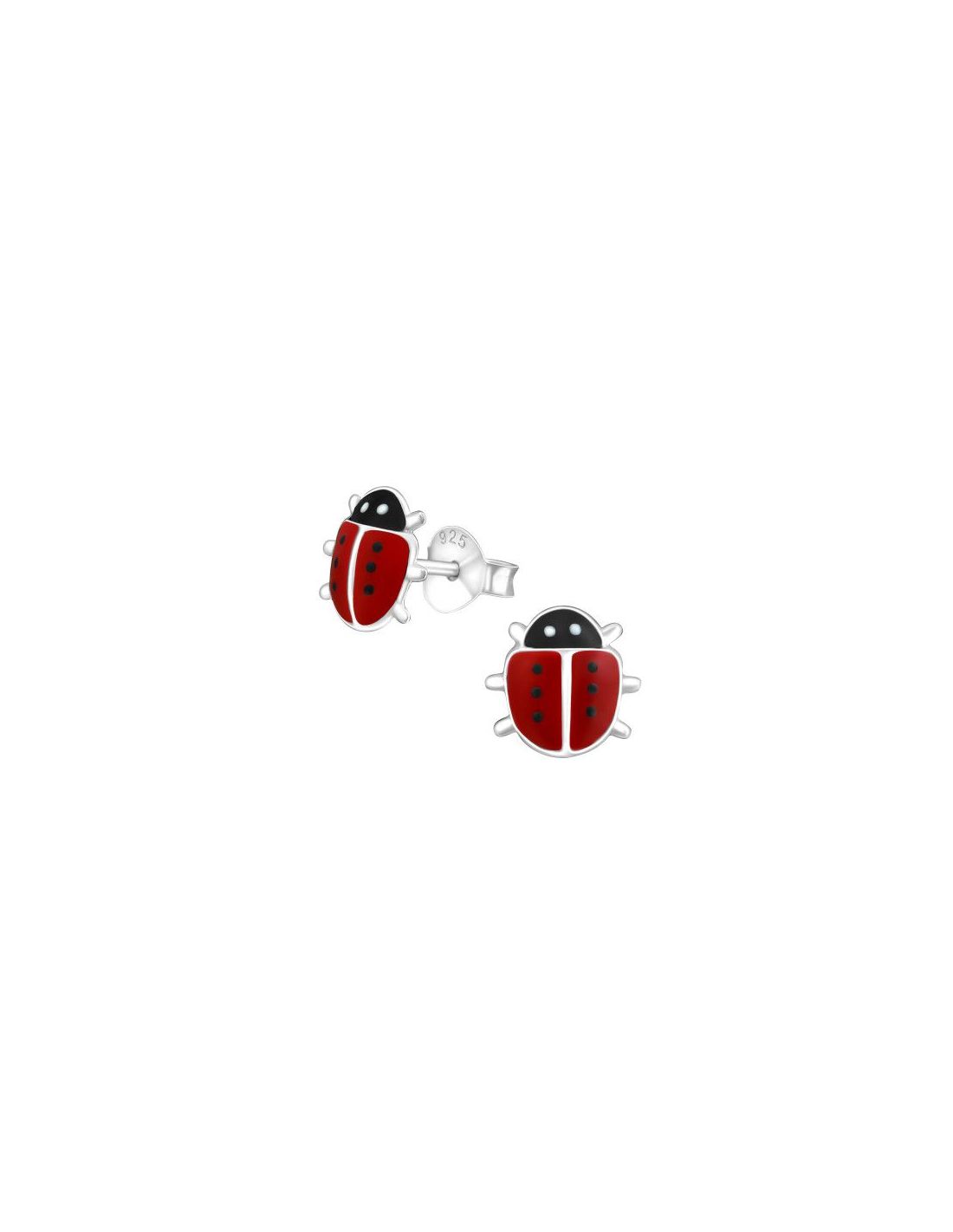 Aros para niñas Ladybug - 8 mm x 8 mm