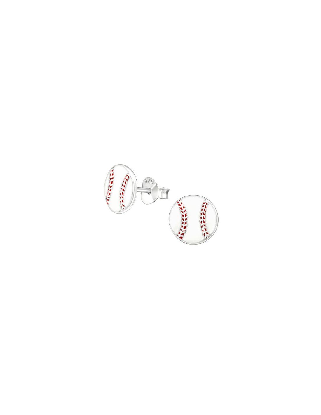 Aros para niñas Baseball - 8 mm x 8 mm