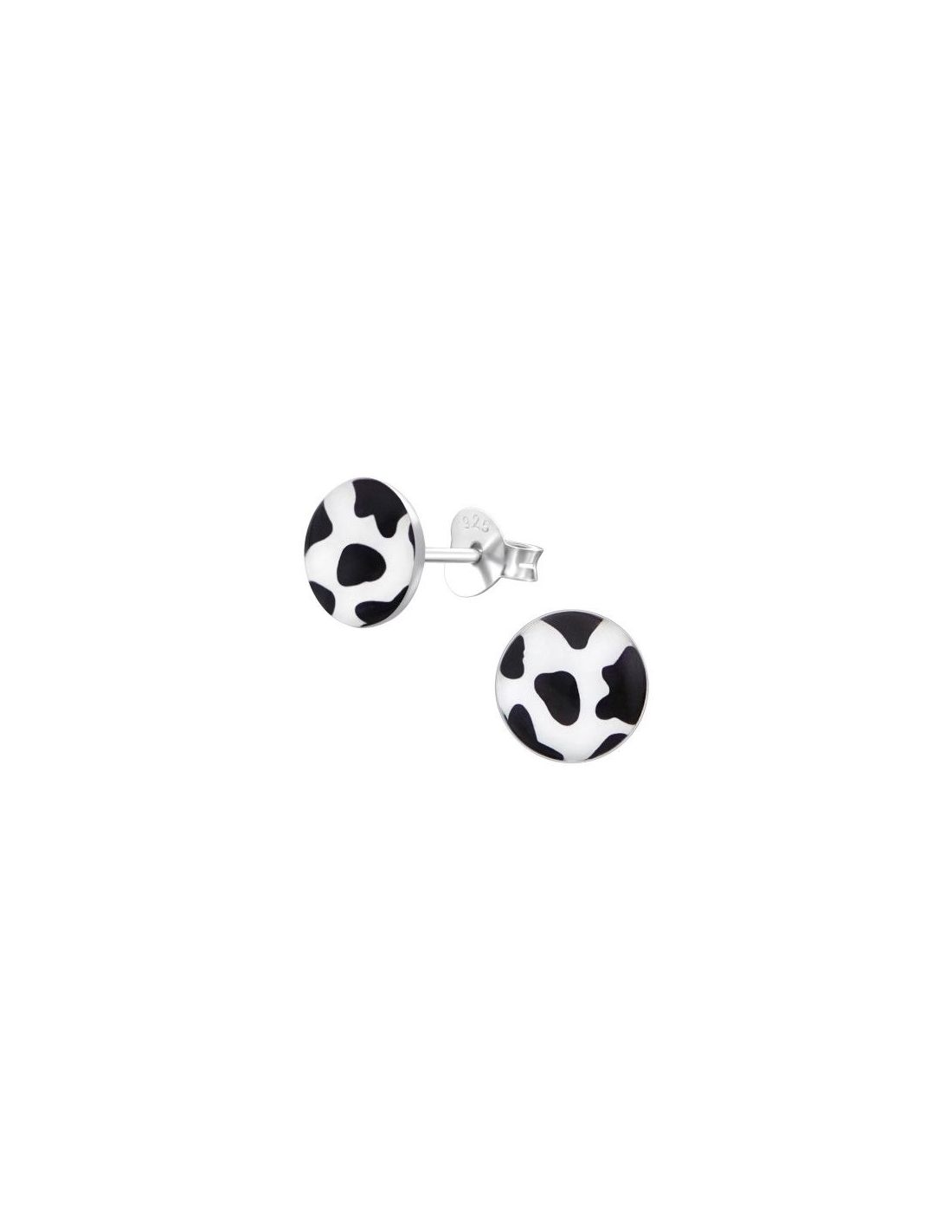Aros para niñas Cow Spots - 7 mm x 7 mm